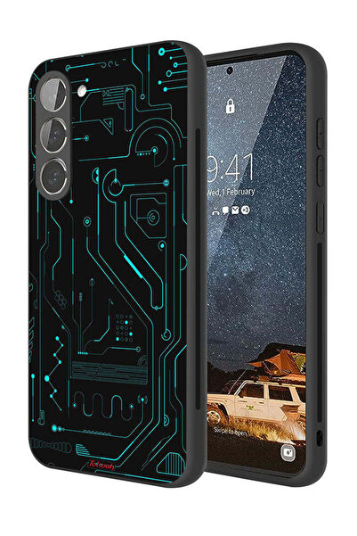 Tolwak غطاء حماية لهاتف سامسونج جالاكسي S23 بلس 5G دوائر فنية رقمية بسيطة شاش...