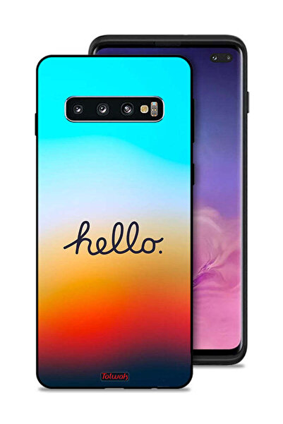 Tolwak Samsung Galaxy S10 Plus Protective Case Cover Hello