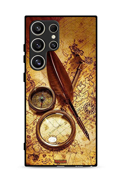 Tolwak غطاء حماية لهاتف سامسونج جالاكسي S24 ألترا 5G بتصميم بوصلة عتيقة