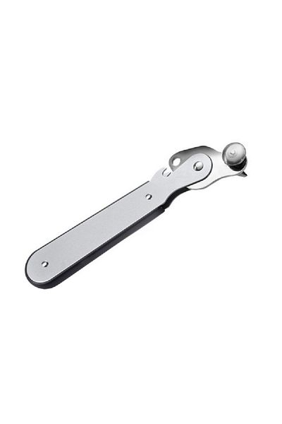 GEFU Alto Durable Hardened Toothed Wheel Metal Can Opener Silver