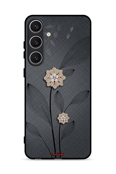 Tolwak غطاء حماية لهاتف سامسونج جالاكسي S24 بلس 5G برسومات زهور ماسية