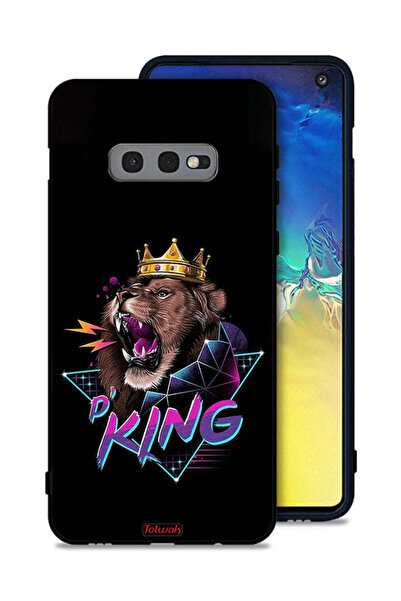 Tolwak غطاء حماية لهاتف Samsung Galaxy S10e برسومات الأسد الملك