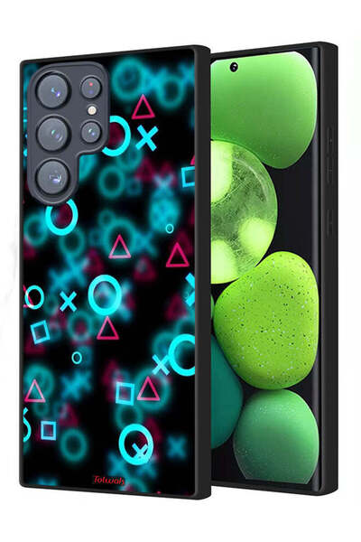 Tolwak Samsung Galaxy S22 Ultra 5G Protective Case Cover Squid Game Icons Small
