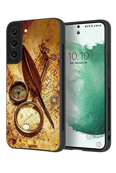 Tolwak غطاء حماية لهاتف سامسونج جالاكسي S22 5G بتصميم بوصلة عتيقة