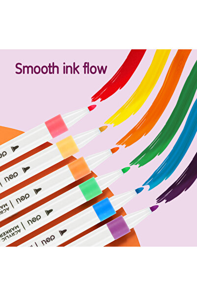 Deli EC189-36 Acrylic Marker Set, 36pcs, Assorted Colour – ideal for creative painting