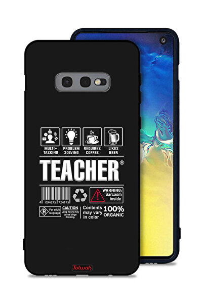 Tolwak غطاء حماية لهاتف Samsung Galaxy S10e، ملصق المعلم