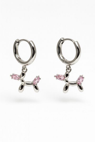 MakeWell Stainless Tarnish Free Steel Earrings with Heart Wing and Bow Heart Design