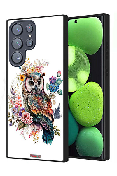 Tolwak غطاء حماية لهاتف سامسونج جالاكسي S23 ألترا 5G بتصميم بومة فنية تجريدية