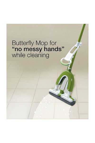 Scotch Brite Durable Super Squeezing Action Butterfly Mop Starter Kit with Handle and Refill Grey