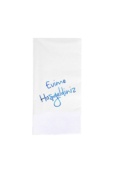 Story رقائق زرقاء مقاس 33 × 33 سم مرحبًا بكم في منزلي منقوشة 16 قطعة من المنا...