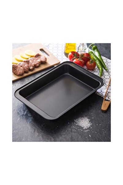 abnturk 38X26 Cm Teflon Dikdörtgen Yanmaz Yapışmaz Fırın Tepsisi