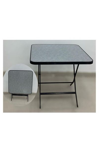 smart home Square Folding Dining Table - Folding Cafe Table with Fiber Top - 80 x 80 cm - Stylish and Sturdy Design