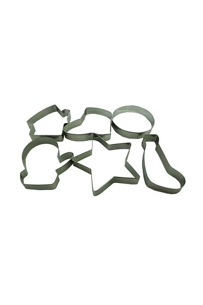 BV Set of 6 Christmas themed cookie cutters, for cookies or donuts, 6 cm, 513COF