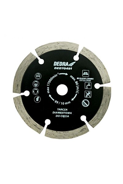 dedra Disc diamantat segmentat, ceramic, tăiere umedă și uscată, 89 mm/10 mm,...