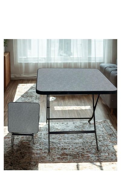 smart home Square Folding Dining Table - Folding Cafe Table with Fiber Top - 80 x 80 cm - Stylish and Sturdy Design