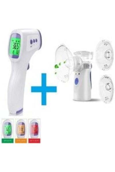 Medikaltec Ac-4020 Taşınabilir Mesh Nebulizatör Çok Hafif Süper Sessiz + Ac-9270 Dijital Temassız Ateş Ö