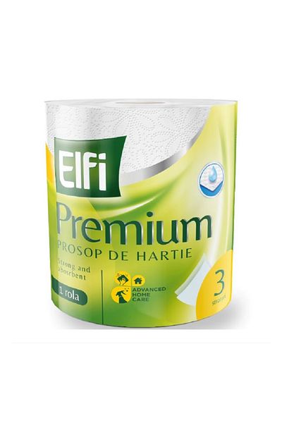 Elfi Elfi Premium kitchen towel, 3 layers, 1 roll, 300 sheets