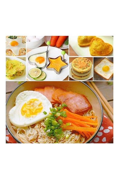 BV Set of 2 heart and star shaped egg or pancake pans, 8 cm, 514COF