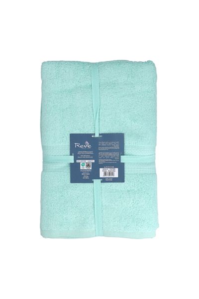 REVE 2-Piece Reyna Bath Towel Set Sea Green 70 x 140cm