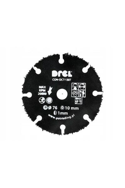 drel Disc diamantat mini segmentat, lemn, tăiere uscată, 76 mm/10 mm, Drel