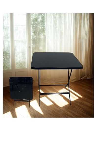 smart home Square Folding Dining Table - Folding Cafe Table with Fiber Top - 80 x 80 cm - Stylish and Sturdy Design