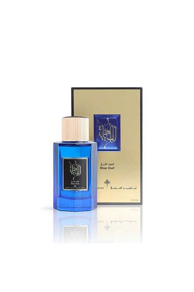 IBRAQ Al Wafia Blue Oud Unisex Perfume - 100ml - Concentrated with Free GC Green Perfume