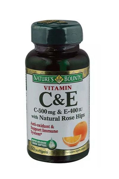 Nature's Bounty C & E With Rose Hips Softgels 50's