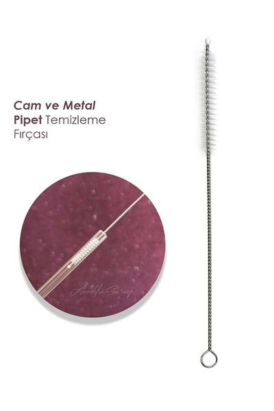 Maloria 3’lü 24 cm Pipet Temizleme Teli – İnce Alanlar İçin Fırça, Paslanmaz,...