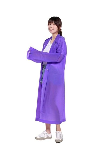Kezban Tekstil Unisex Purple Eva Fabric Water Windproof Raincoat
