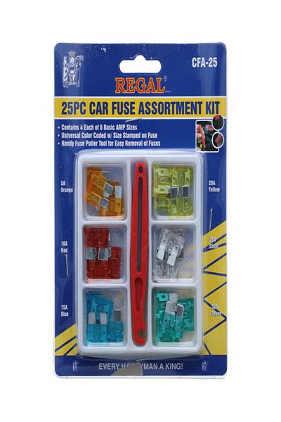 Regal 25-Piece Car Fuse Assortment Kit