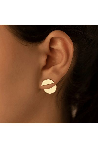 Ayzen 2 Round Disc Earrings