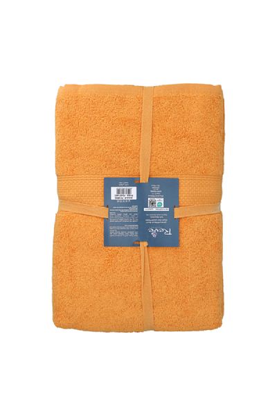 REVE 2-Piece Reyna Bath Towel Set Orange 70 x 140cm