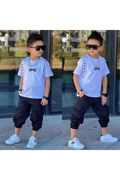 RAPAPA Boy's Parachute Bottom Top Suit 545-S