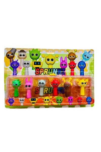 victiny Set figurine Sprunky VICTINY, multicolor, 5 cm, 6 bucăți