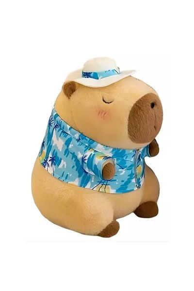 victiny Plush Toy Capybara with Blanket and Shirt with Hat VICTINY ® Brown 45 / 50 cm