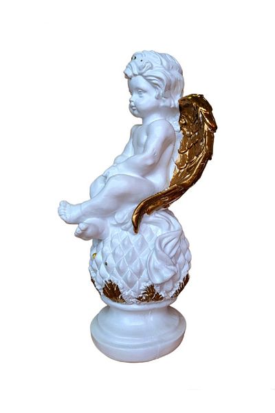BV Decorative statuette, Angel, White, 39 cm, DVAN0701-3G