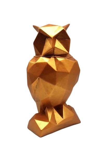 BV Decorative statuette, Owl, Gold, 29 cm, DVLG022AU