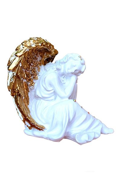 BV Decorative statuette, Angel, White, 25 cm, DVAN0736-3G