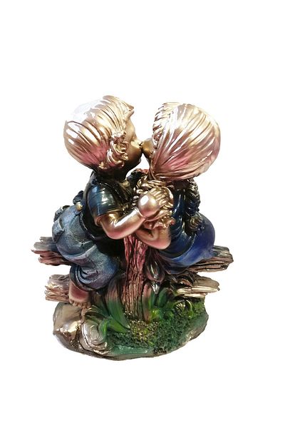 BV Statuette of lovers sitting on the fence, 27 cm, 75150X
