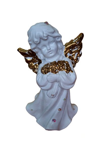 BV Decorative statuette, Angel, White, 23 cm, DVAN0601-3G