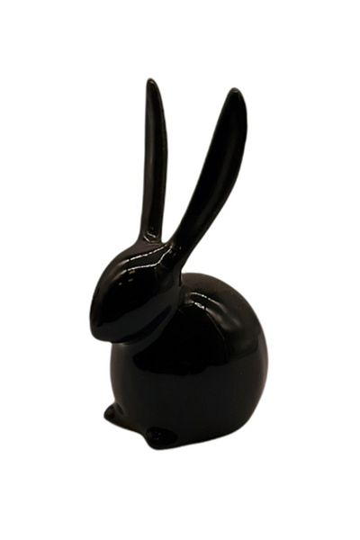 BV Decorative figurine, Bunny, Black, 8 cm, DV02704