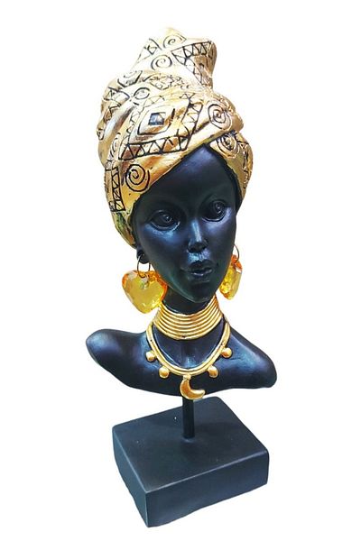BV Decorative Statuette, African, Gold, 23 cm, LY239X