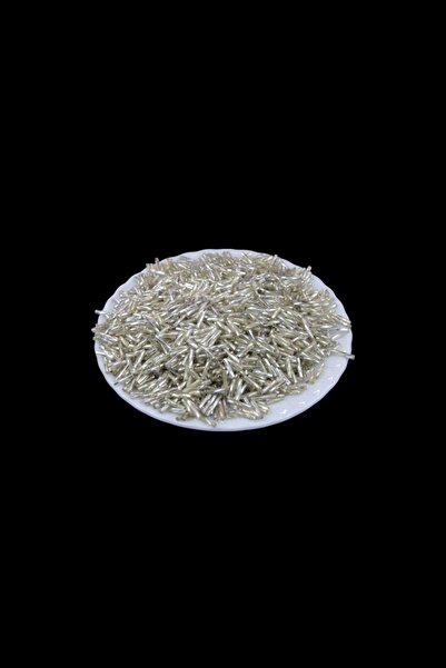 Serhat Aksesuar ve El İşçilik خرز أنبوبي ملتوي فضي داكن 10 ملم 100 جرام