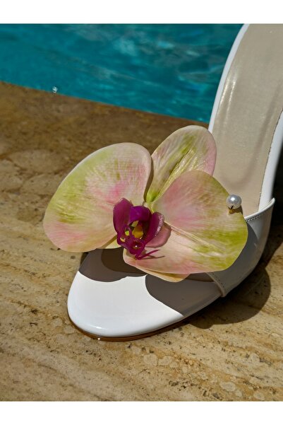 SERENA BD İnci Charm Eklentili Orkide Ayakkabı Tokası ISLAK GÖRÜNÜMLÜ AKSESUAR KLİPSLİ