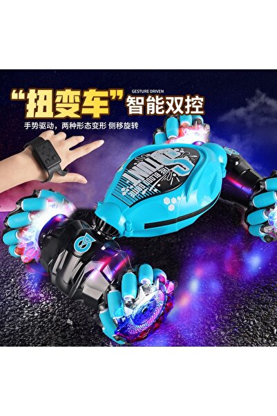 OEM Flippy Kids Gesture-Controlled Stunt Car with Remote, Lights & Music - Blue