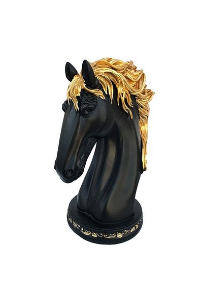 BV Decorative statuette, Horse Bust, Black, 32 cm, 218H