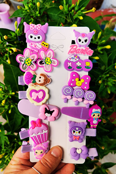 Nisankids Комплект за коса за момичета Kuromi, 14 броя