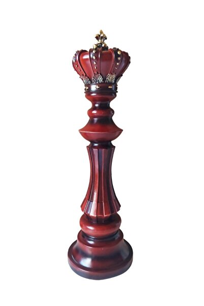 BV Statuetă, piesă de șah, rege, cireș, 39 cm, 0182A
