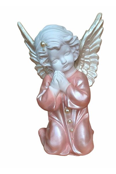BV Decorative statuette, Angel, Pink, 29 cm, DVAN0032-2G