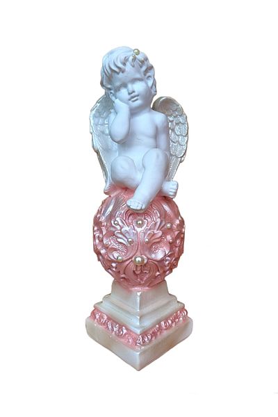 BV Decorative statuette, Angel, Pink, 36 cm, DVAN0016-2G